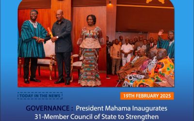 President Mahama Inaugurates 31-Member Council of State to Strengthen National Governance